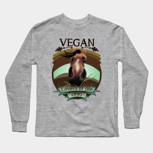 Vegan - Lovers of life. Ohio Vegan (dark lettering) Long Sleeve T-Shirt